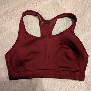 Avia Sports Bra Womens Medium Maroon Racerback Mesh Ventilated Workout Athletic